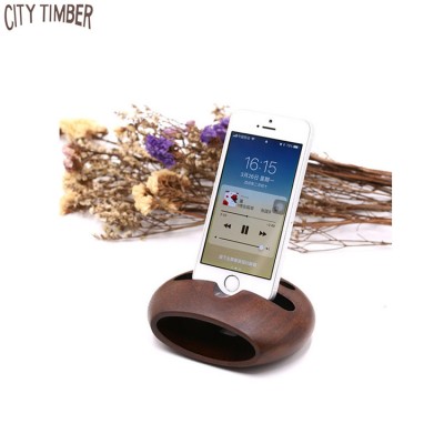 wood sound amplifier with phone charging dock station